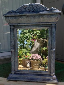 Hand painted frame with beveled mirror